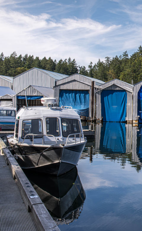 Small docked boat