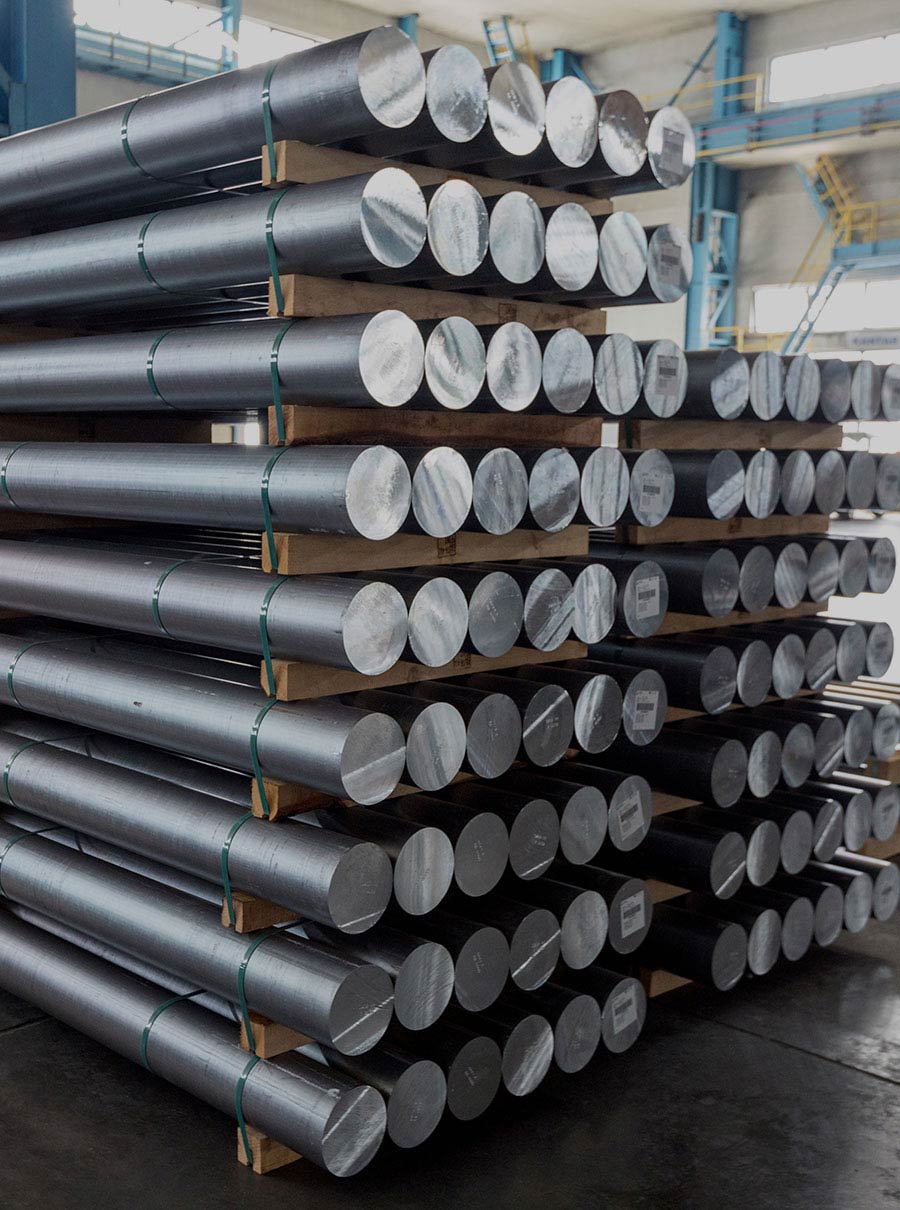 Rolls of aluminum