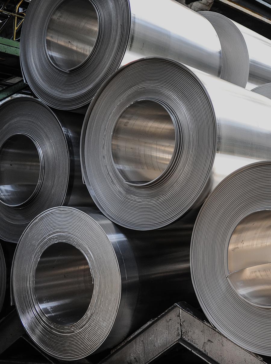 Rolls of aluminum