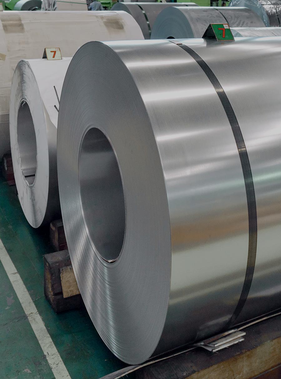 Rolls of stainless steel